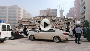 DEPREMİN ARDINDAN İZMİR'DEN GELEN GÖRÜNTÜLER KORKUNÇ!