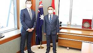 VALİ AKTAŞ'TAN ÇANAKKALE AVUSTRALYA KONSOLOSU LUCAS ROBSON'A ZİYARET