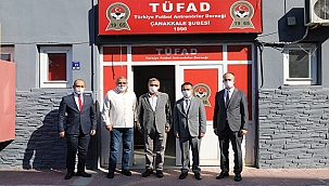 VALİ AKTAŞ'TAN TÜRKİYE FUTBOL ANTRENÖRLER DERNEĞİ ÇANAKKALE ŞUBESİNE ZİYARET