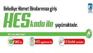 BELEDİYE HİZMET BİNALARINA GİRİŞLERDE HES KODU UYGULAMASI