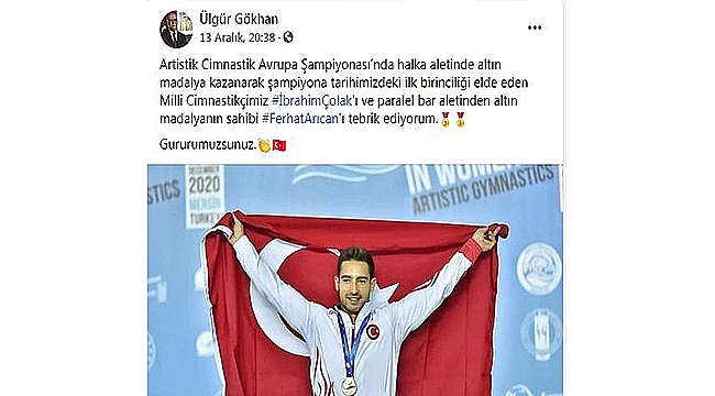 BAŞKAN GÖKHAN MİLLİ SPORCULARI TEBRİK ETTİ