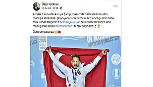 BAŞKAN GÖKHAN MİLLİ SPORCULARI TEBRİK ETTİ