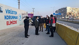 VALİ AKTAŞ, UYGULAMA NOKTALARINDA SOKAĞA ÇIKMA YASAĞINI DENETLEDİ