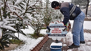 ÇAN BELEDİYESİ KARDA CAN DOSTLARINI UNUTMADI