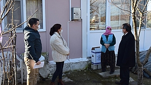 ÇAN KAYMAKAMI MUSTAFA GÜRDAL HANE ZİYARETLERİNDE 