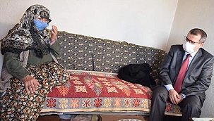 ÇAN KAYMAKAMI MUSTAFA GÜRDAL ŞEHİT ANNESİNİ ZİYARET ETTİ 