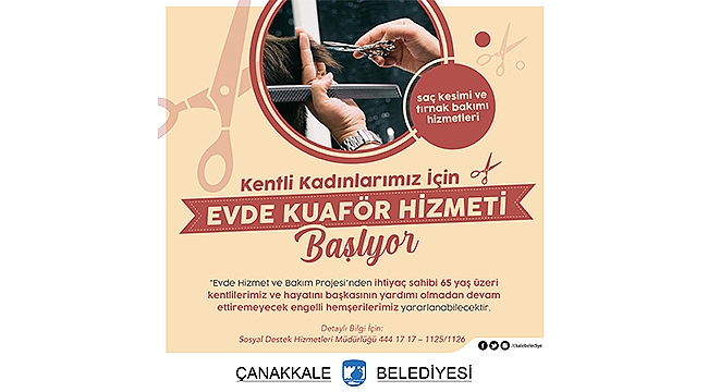 KENTLİ KADINLARIMIZ İÇİN KUAFÖR HİZMETİ BAŞLIYOR