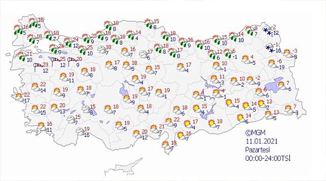 METEOROLOJİ'DEN SAĞANAK YAĞIŞ UYARISI!