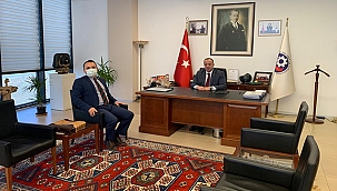 VAKIFLAR BANKASI ŞUBE MÜDÜRÜNDEN BAŞKAN SELÇUK SEMİZOĞLU'NA ZİYARET