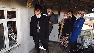 YAYKIN KÖYÜNDE YANAN EVDE İNCELEME