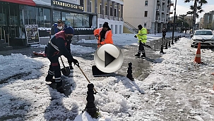 KAR YAĞIŞININ ARDINDAN ÇALIŞMALAR ARALIKSIZ SÜRÜYOR