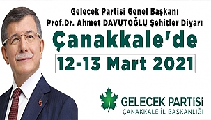 DAVUTOĞLU ÇANAKKALE'YE GELİYOR