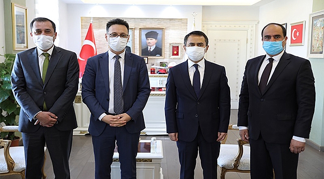 AFGANİSTAN ANKARA BÜYÜKELÇİLİĞİ ATAŞELERİNDEN VALİ AKTAŞ'A ZİYARET