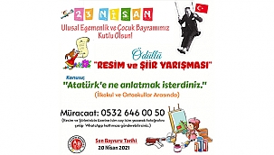 AYVACIK BELEDİYESİ'NDEN 23 NİSAN'A ÖZEL ÖDÜLLÜ RESİM VE ŞİİR YARIŞMASI