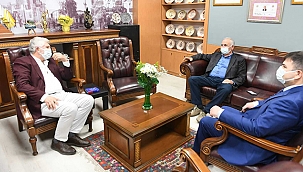 BAŞKAN GÖKHAN'DAN MECLİS ÜYESİ USLU'YA ZİYARET