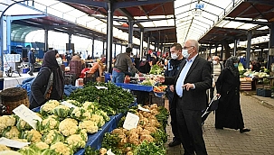 BAŞKAN GÖKHAN SALI PAZARINI DENETLEDİ.