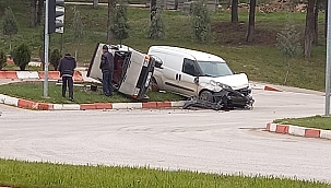 Çan'da Maddi Hasarlı Kaza