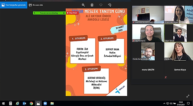 İŞKUR MESLEK TANITIM GÜNÜ ETKİNLİĞİNDE MESLEK UZMANLARI LİSELİLERLE BİR ARAYA GELDİ