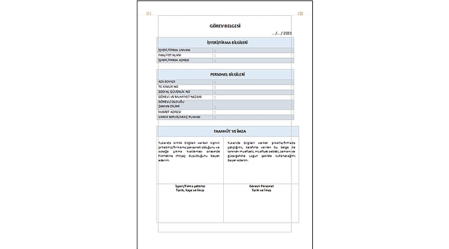 GÖREV BELGESİ SÜRESİ UZADI