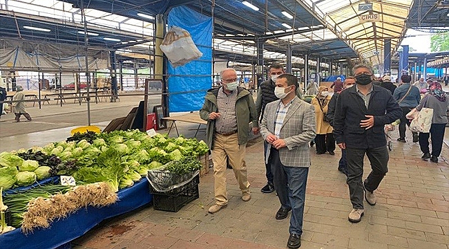VALİ AKTAŞ, PAZAR YERLERİNDE DENETİMLERDE BULUNDU
