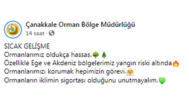 BİR YANGIN DAHA YAŞAMAYALIM