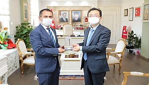 KORE CUMHURİYETİ İSTANBUL BAŞKONSOLOSU SUNG KYU WOO, VALİ AKTAŞ'I ZİYARET ETTİ