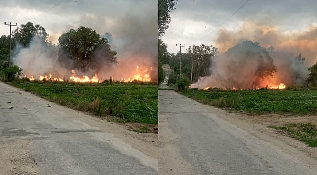 KÜÇÜKPAŞA İLE BÜYÜKPAŞA KÖYÜ ARASINDA YANGIN