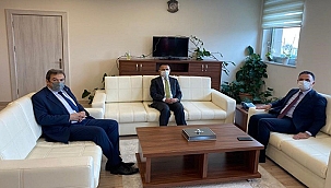 VALİ AKTAŞ'TAN CUMHURİYET BAŞSAVCISI ÖMER KARİŞİT'E HAYIRLI OLSUN ZİYARETİ