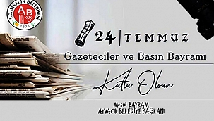 BAŞKAN BAYRAM, "FEDAKÂRCA ÇALIŞAN YEREL BASINIMIZIN BAYRAMINI KUTLUYORUM"