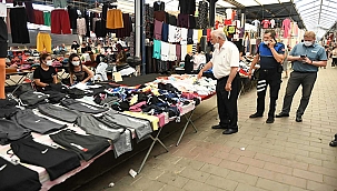 BAŞKAN GÖKHAN PAZAR ALANINI DENETLEDİ