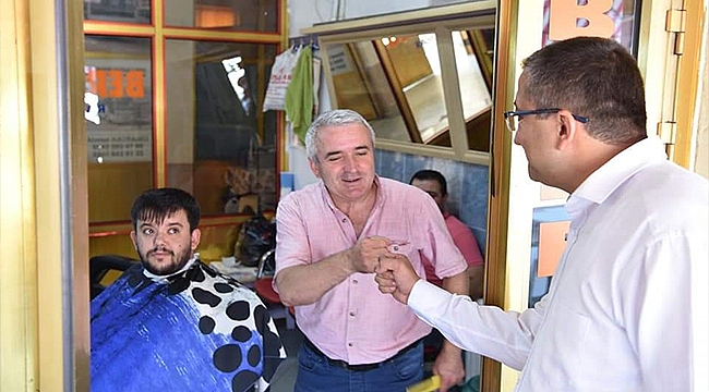 BAŞKAN ÖZ, TERMİNAL ESNAFINI ZİYARET ETTİ