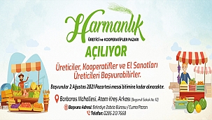 HARMANLIK ÜRETİCİ VE KOOPERATİFLER PAZARI AÇILIYOR