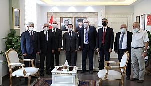 MADENCİLİK SEKTÖRÜNÜN TEMSİLCİLERİ, VALİ AKTAŞ'I ZİYARET ETTİLER