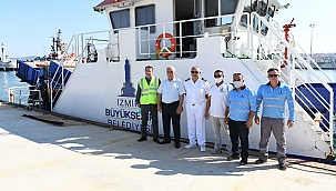 MAVİ KÖRFEZ 3 DENİZ SÜPÜRGE GEMİSİ ÇANAKKALE'DE