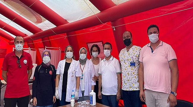 VALİ AKTAŞ, AŞI ÇADIRINI ZİYARET ETTİ