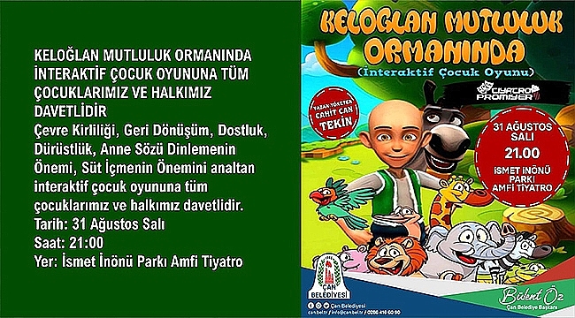 ÇAN BELEDİYESİNDEN ÇOCUKLARA TİYATRO