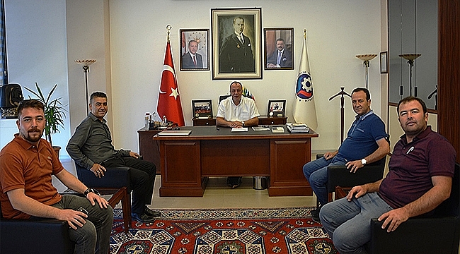 EZİNE SPOR'DAN ÇTSO YÖNETİM KURULU BAŞKANI SEMİZOĞLU'NA ZİYARET
