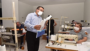 TEKSTİL ATÖLYESİ İÇ ANADOLU BELEDİYELER BİRLİĞİ SİPARİŞLERİNİ ÜRETİYOR