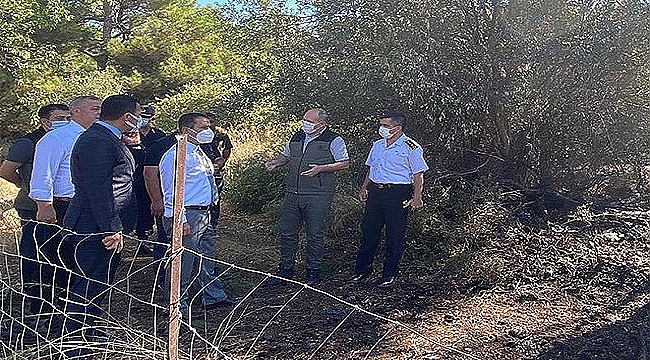 VALİ AKTAŞ, TAVAKLI KÖYÜ YANGIN BÖLGESİNDEKİ ÇALIŞMALARI YERİNDE İNCELEDİ