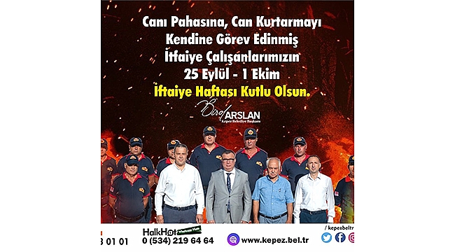 BAŞKAN ARSLAN'DAN İTFAİYE HAFTASI MESAJI