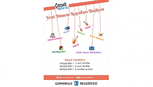ÇOCUK KÜLTÜR EVİ'NDE YENİ DÖNEM KAYITLARI BAŞLIYOR