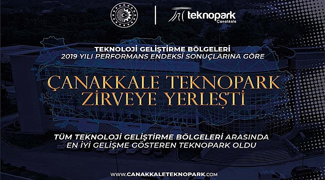 ÇANAKKALE TEKNOPARK TÜRKİYE'DE ZİRVEYE YERLEŞTİ