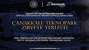 ÇANAKKALE TEKNOPARK TÜRKİYE'DE ZİRVEYE YERLEŞTİ