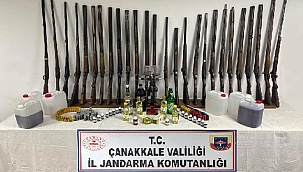 26 TÜFEK VE SAHTE İÇKİ ELE GEÇİRİLDİ!