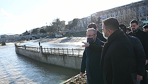 TURAN BİGA'DA SEL BÖLGESİNDE İNCELEMELERDE BULUNDU