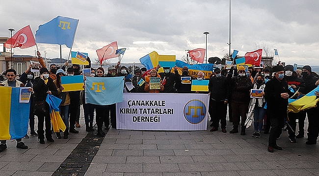 KENTTE UKRAYNALILAR'DAN PROTESTO EYLEMİ!