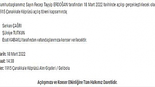 KÖPRÜDE KONSER VERİLECEK