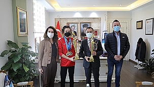 MİLLİ SPORCU NAZ ALBAYRAK, VALİ AKTAŞ'I ZİYARET ETTİ