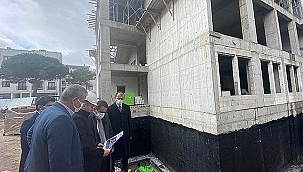 VALİ AKTAŞ, KARABİGA MUSTAFA KEMAL İLKÖĞRETİM OKULU İNŞAATINI İNCELEDİ
