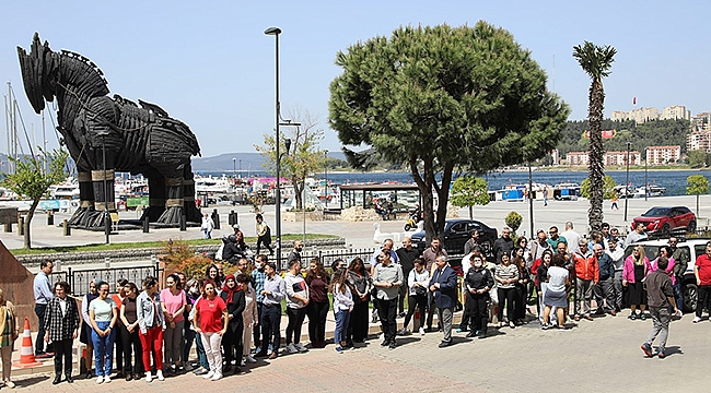 ÇANAKKALE VALİLİĞİNDE DEPREM ANI VE TAHLİYE TATBİKATI YAPILDI